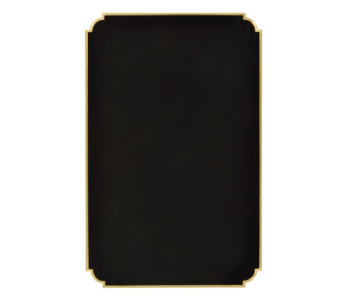 Black End Table with Eggshell & Bronze Detailing