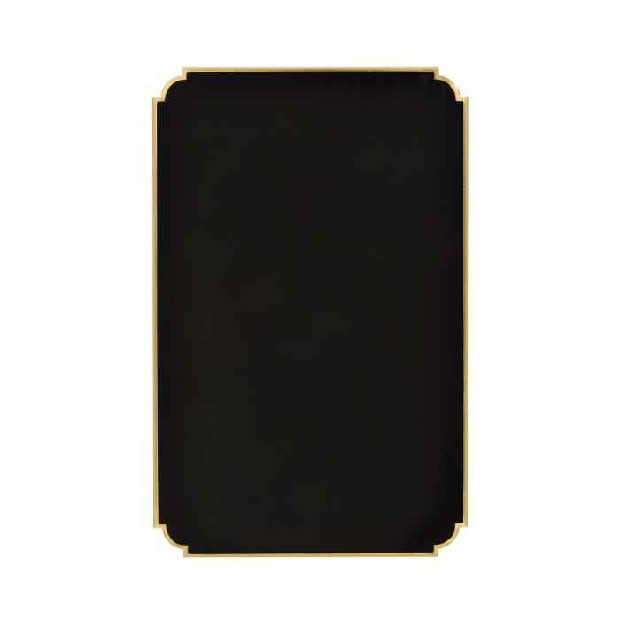 Black End Table with Eggshell & Bronze Detailing