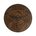 Brown Mahogany Lamp Table with Brass Moulding