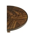 Brown Mahogany Lamp Table with Brass Moulding