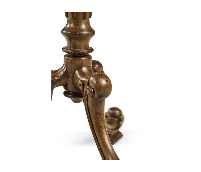 Brown Mahogany Lamp Table with Brass Moulding