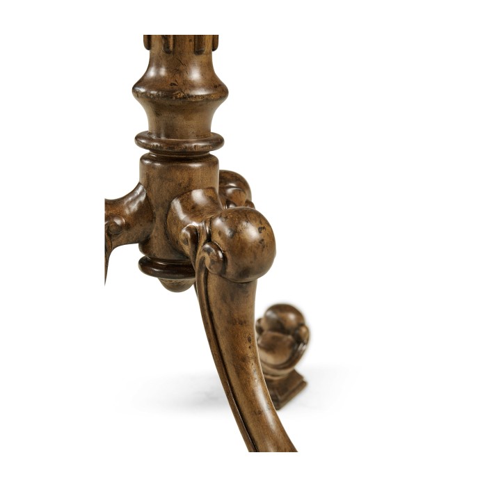 Brown Mahogany Lamp Table with Brass Moulding