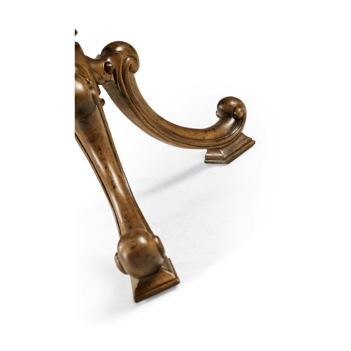 Brown Mahogany Lamp Table with Brass Moulding