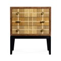 Pale Tartan Two-Drawer Nightstand