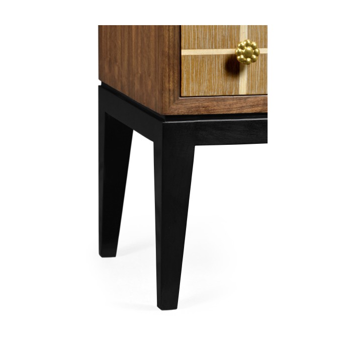 Pale Tartan Two-Drawer Nightstand