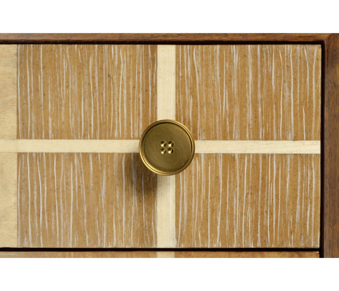 Pale Tartan Two-Drawer Nightstand