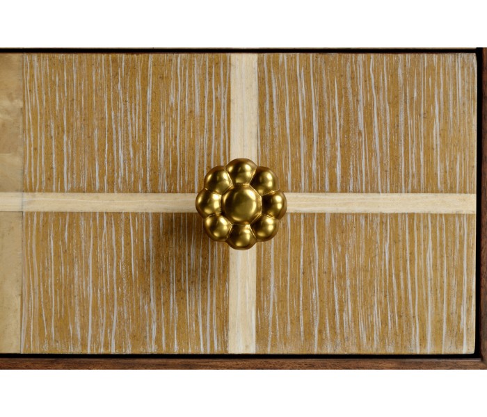 Pale Tartan Two-Drawer Nightstand
