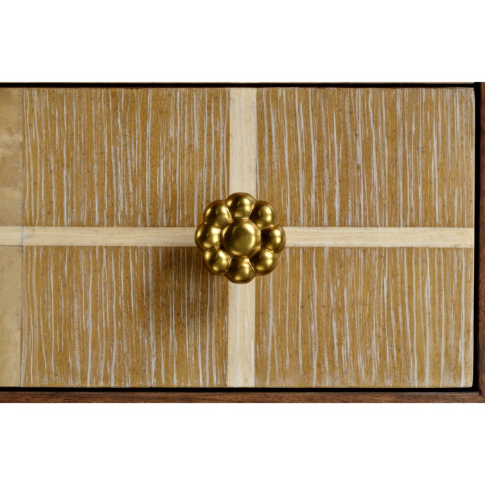 Pale Tartan Two-Drawer Nightstand