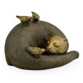 Antique Black Brass Otter