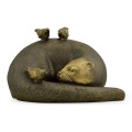 Antique Black Brass Otter