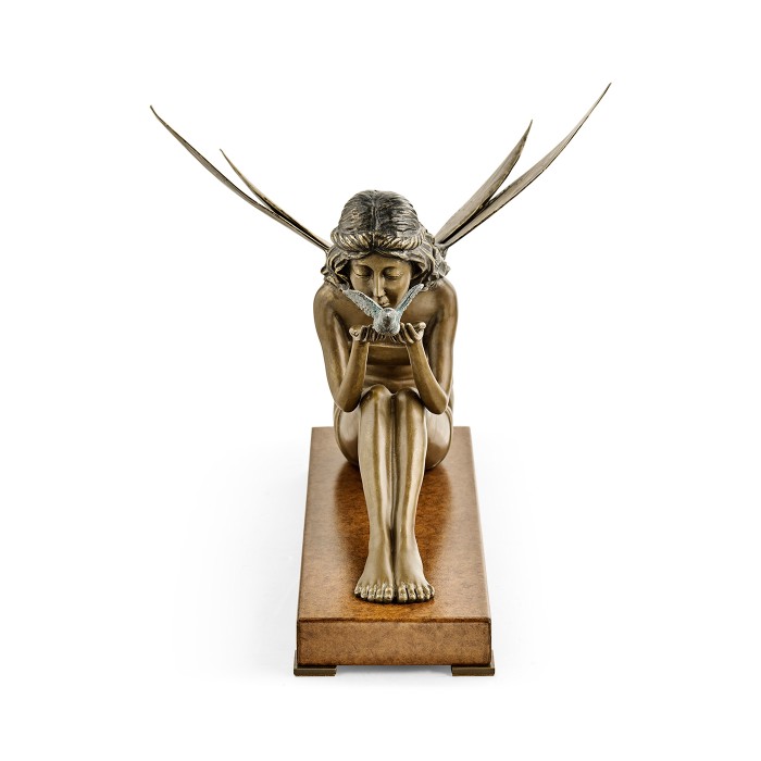 Antique Light Brown Brass Fairy