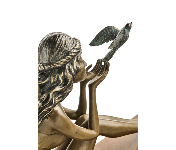 Antique Light Brown Brass Fairy