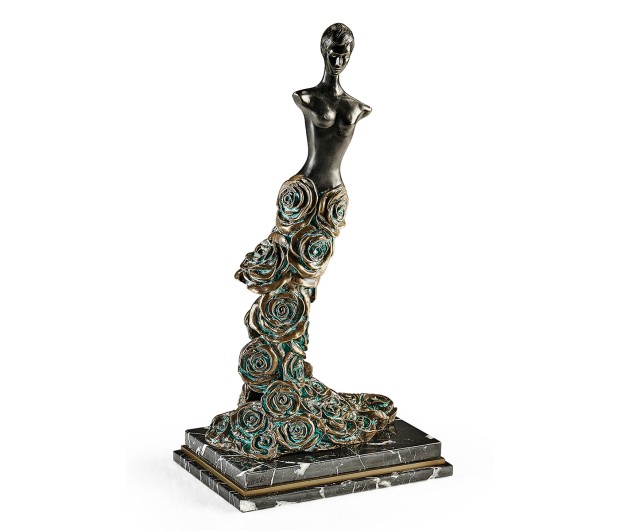 Antique Light Brown Brass Mod Statue