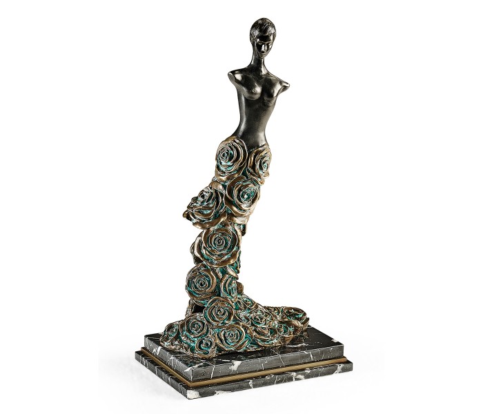 Antique Light Brown Brass Mod Statue