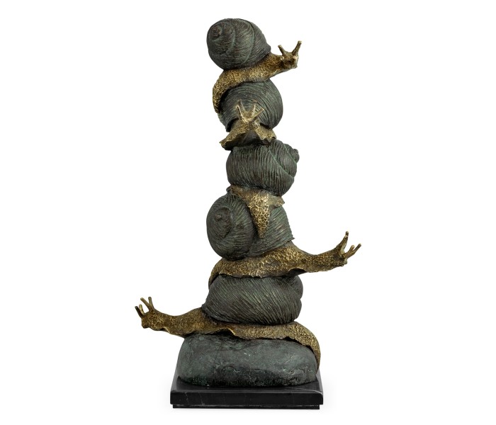 Dark Bronze Stacked Snails