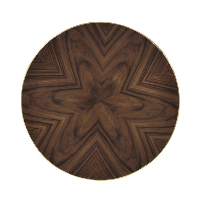 Small Round Dark Santos & Brass Wine table