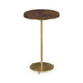 Small Round Dark Santos & Brass Wine table