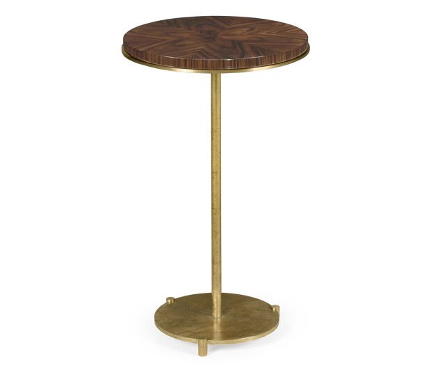 Small Round Dark Santos & Brass Wine table