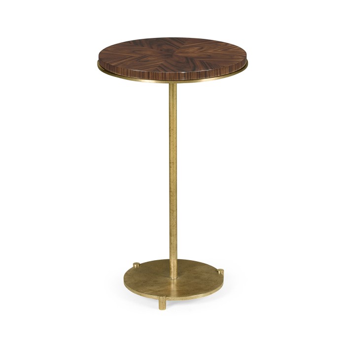 Small Round Dark Santos & Brass Wine table