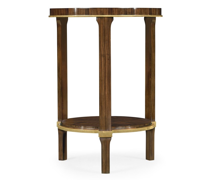 Small Round Dark Santos End Table