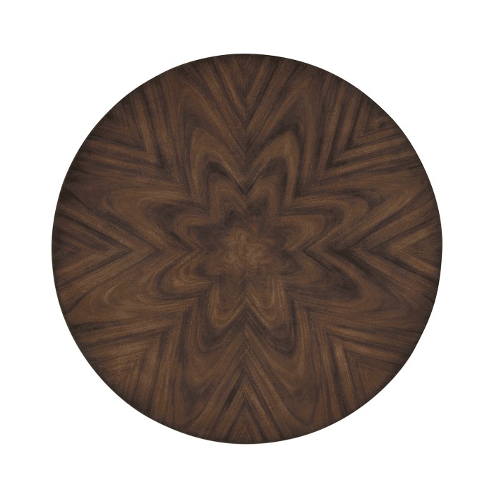 Small Round Dark Santos End Table