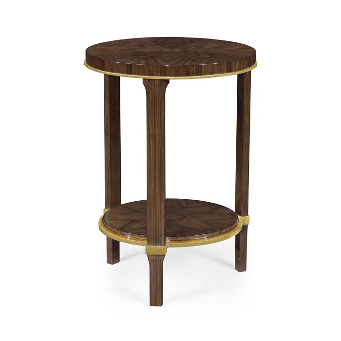 Small Round Dark Santos End Table