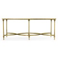 Rectangular Dark Santos & Brass Coffee Table