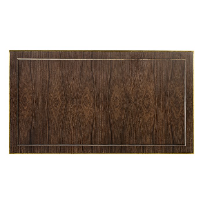 Rectangular Dark Santos & Brass Coffee Table