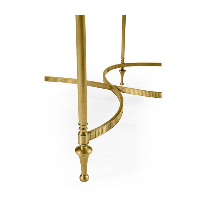 Rectangular Dark Santos & Brass Coffee Table