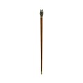 Mahogany Walking Stick with Brass Wolf Topper