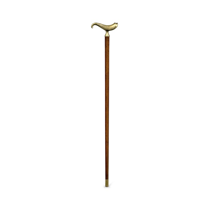 Mahogany Walking Stick with Brass Derby Topper