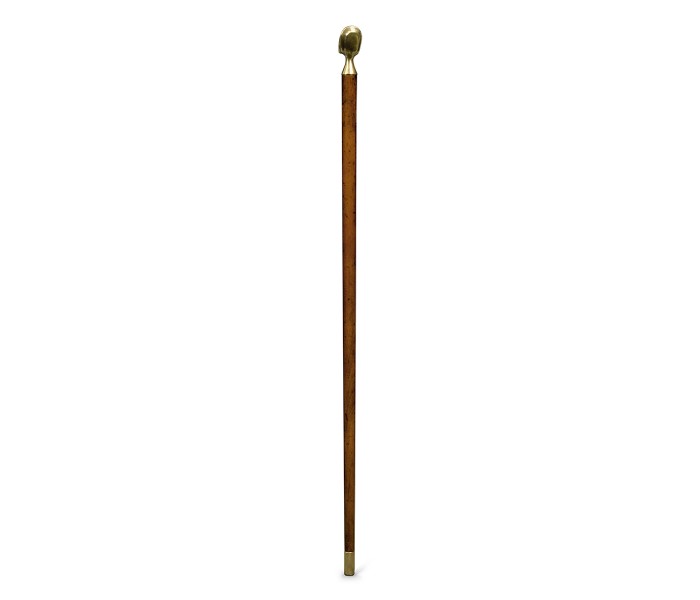Mahogany Walking Stick with Brass Derby Topper