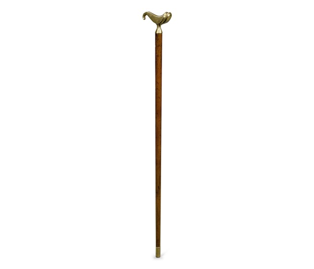 Mahogany Walking Stick with Brass Derby Topper