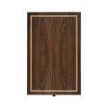Rectangular Dark Santos & Brass End Table
