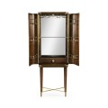 Handpainted on Light Gold Foil Drinks Cabinet
