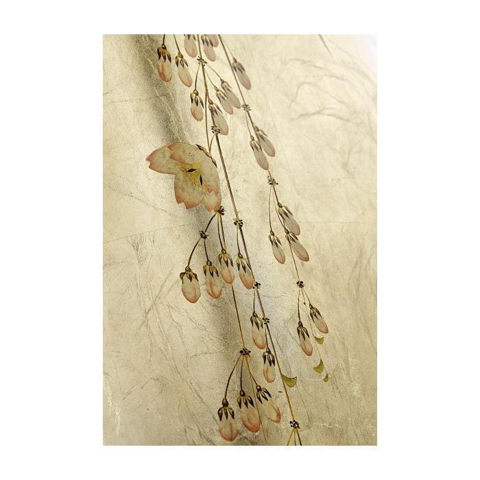 Handpainted on Light Gold Foil Drinks Cabinet