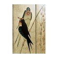 Handpainted on Light Gold Foil Drinks Cabinet