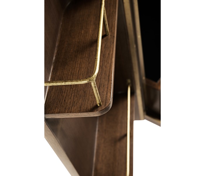 Handpainted on Light Gold Foil Drinks Cabinet