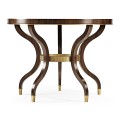 Round Dark Santos & Brass Centre Table