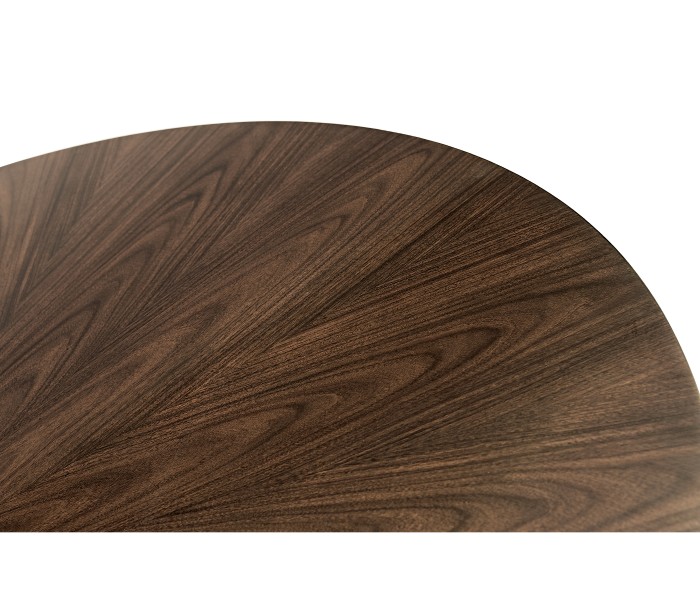 Round Dark Santos & Brass Centre Table