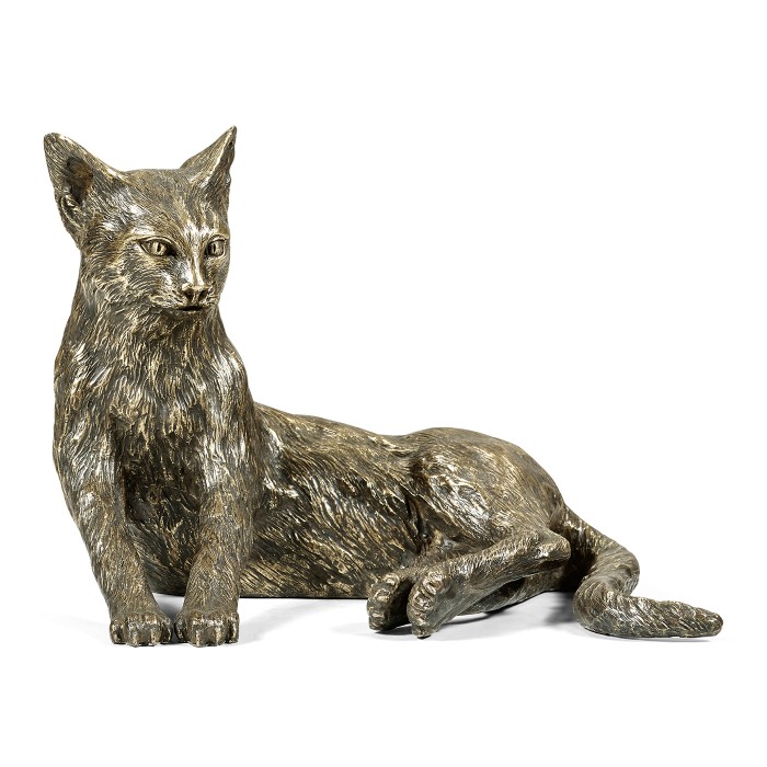 Antique Dark Bronze Cat