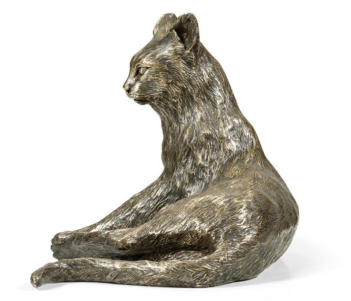 Antique Dark Bronze Cat