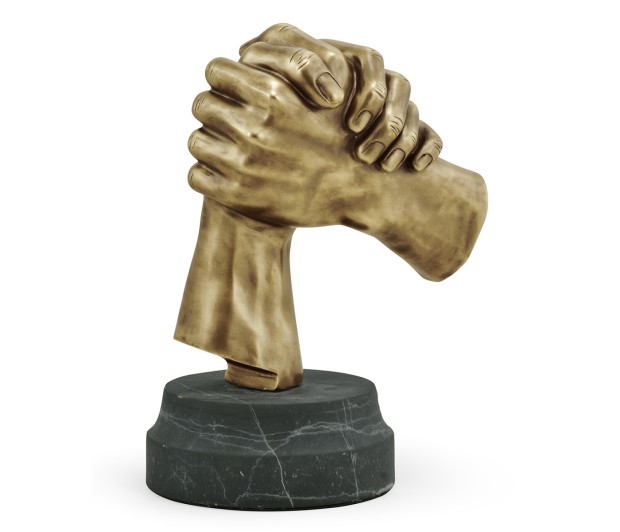 Antique Brass Gripping Hands