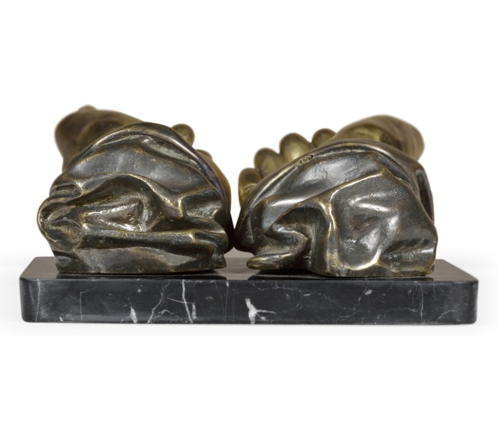 Double Light Brass Open Face Palms