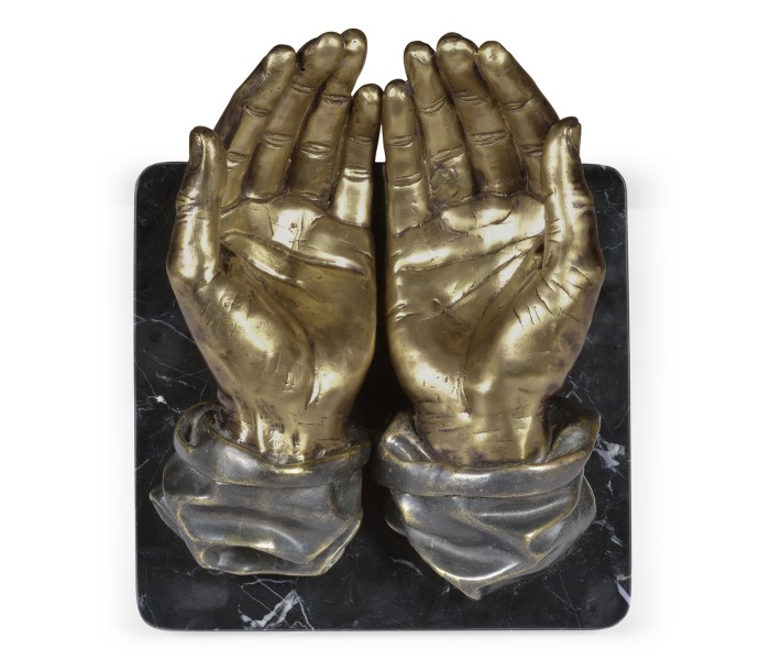 Double Light Brass Open Face Palms