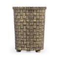 Woven Light Antique Brass Pencil Cup