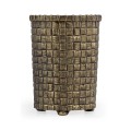 Woven Light Antique Brass Pencil Cup
