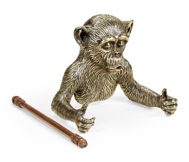 Antique Dark Bronze Monkey Tissue Paper Holder