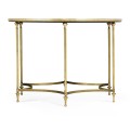 Round Dark Santos & Brass Centre Table with Six Leg Base