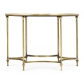 Round Dark Santos & Brass Centre Table with Six Leg Base